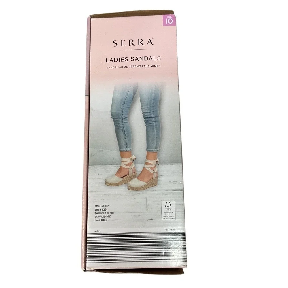 Serra Women's Strappy Stylish Wedge Wedge Heel Espadrilles Sandals‎ Size 10 NWB